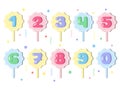 Vector illustration of bubble Numbers for kids.